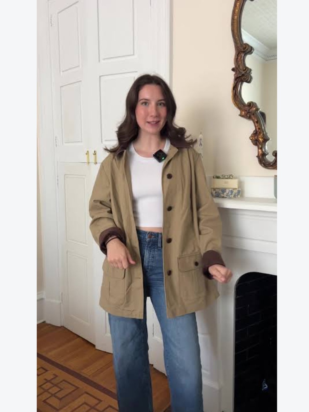 Vintage lands end barn chore jacket size L fits a size M